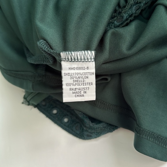 Haute Monde NWT Dark Teal Green Boho Lace Dress - Picture 13 of 13